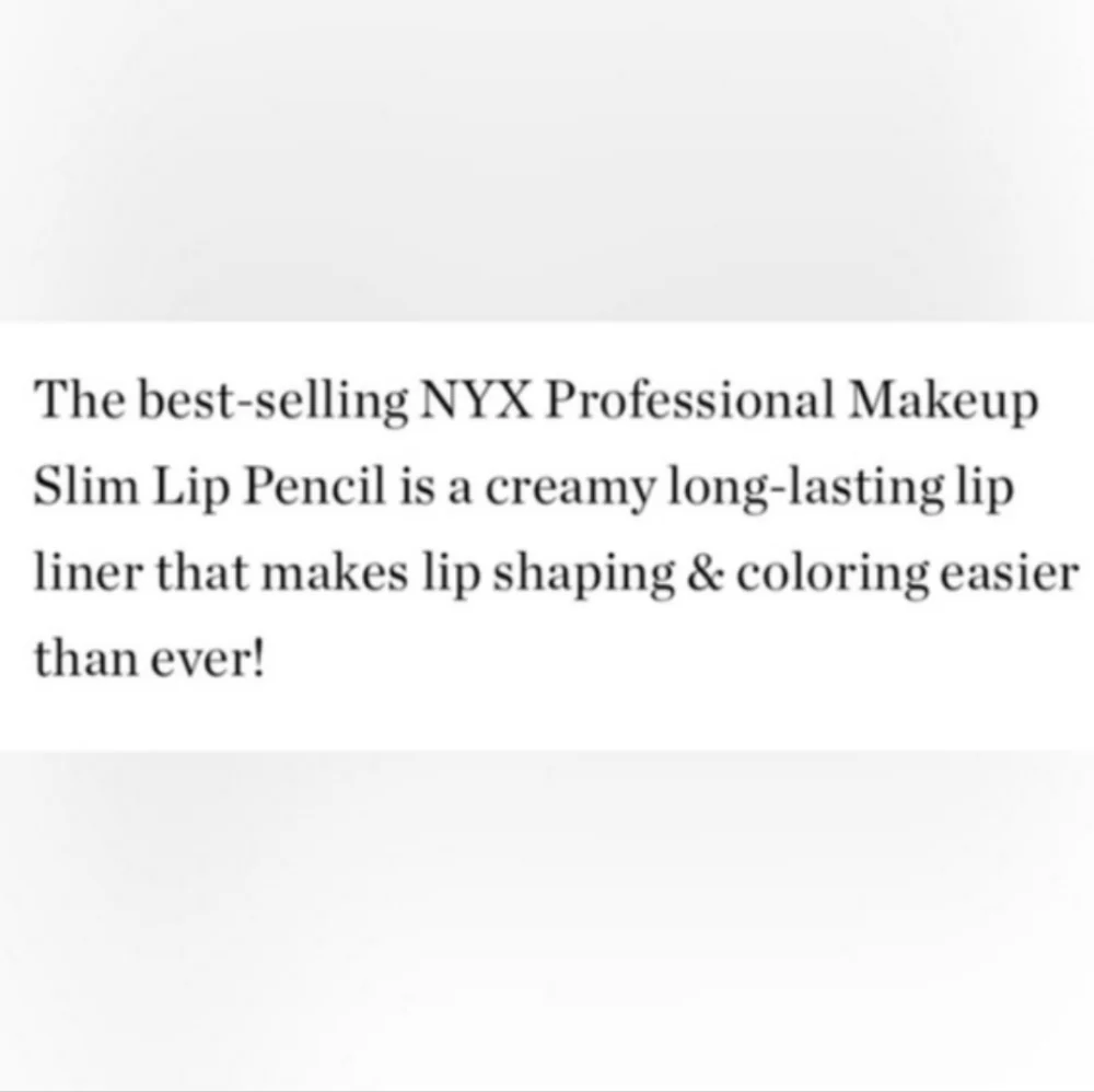 NYX slim lip