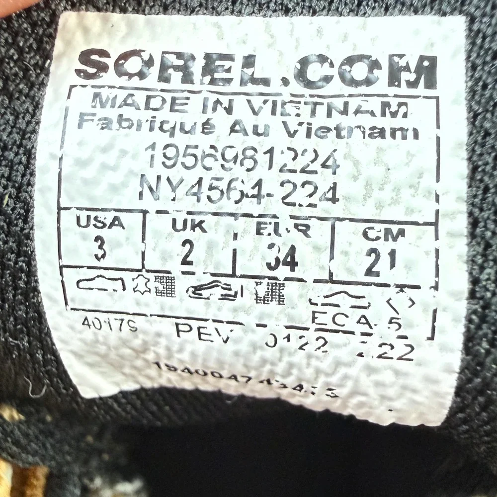 Sorel‎ Kids Out N About Classic Waterproof Suede Duck Boots Brown Size 3