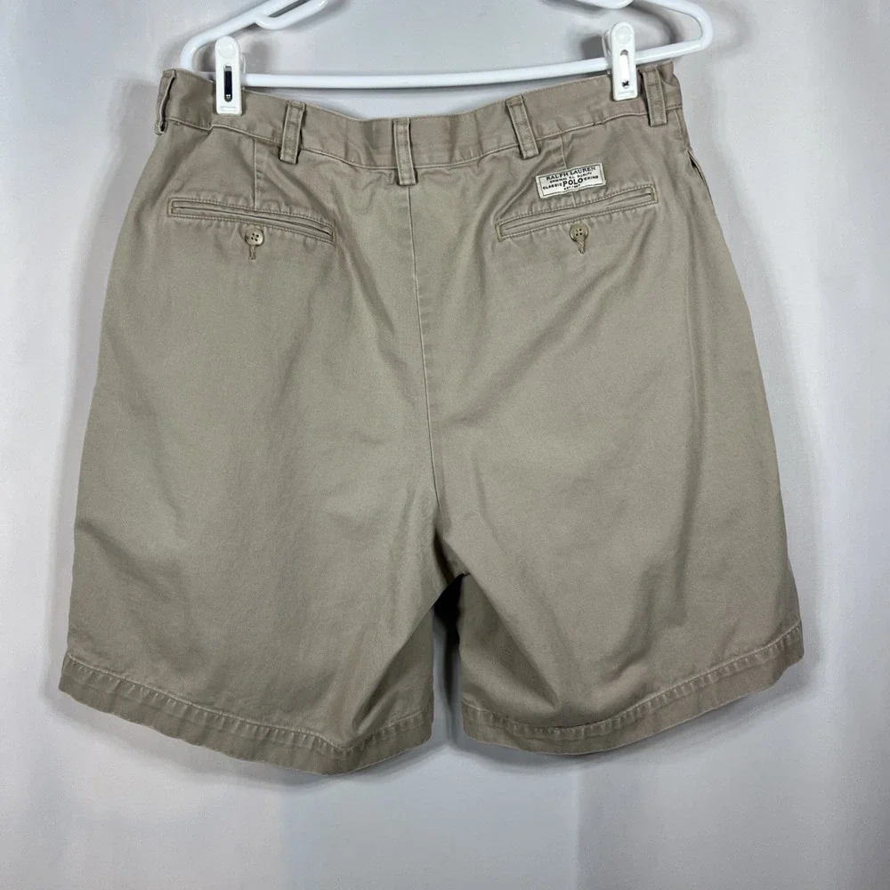 Polo Ralph Lauren 100% Cotton‎ Tyler Short Khaki Golf Preppy Size 36