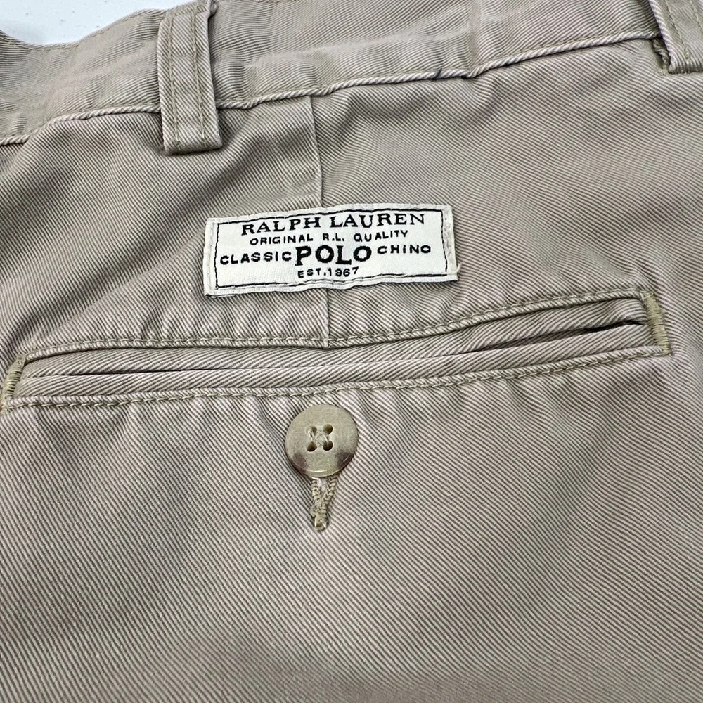 Polo Ralph Lauren 100% Cotton‎ Tyler Short Khaki Golf Preppy Size 36