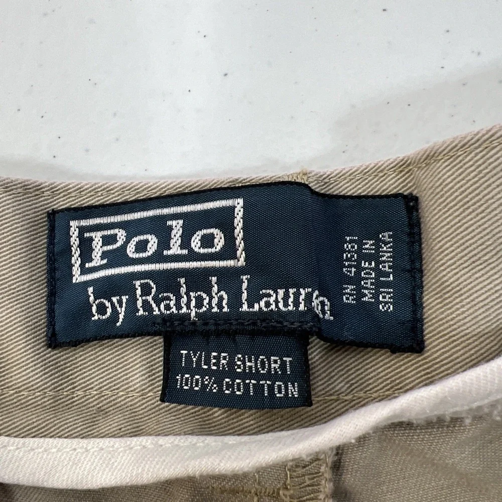Polo Ralph Lauren 100% Cotton‎ Tyler Short Khaki Golf Preppy Size 36
