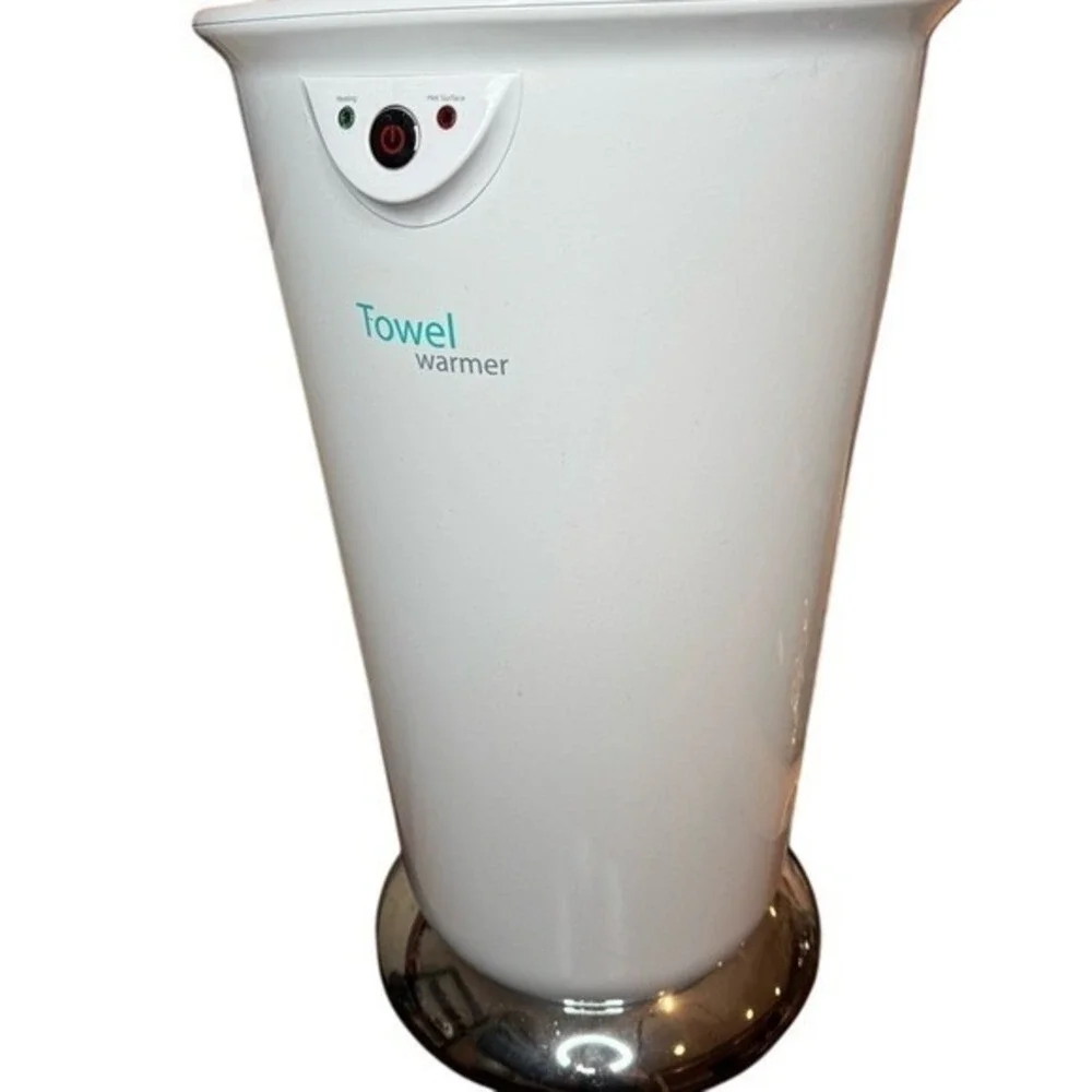 Brookstone Towel Warmer Bucket‎ White Spa Style Large Capacity 606335