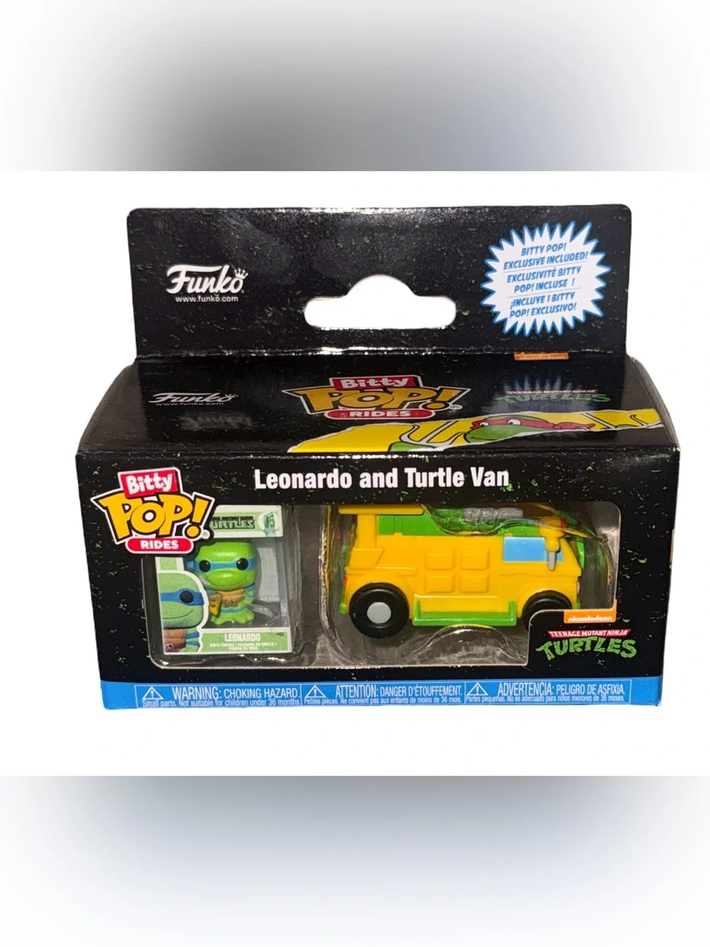 2024 Funko Bitty Pop! Rides Leonardo with Yellow & Green Turtle Van New in Box