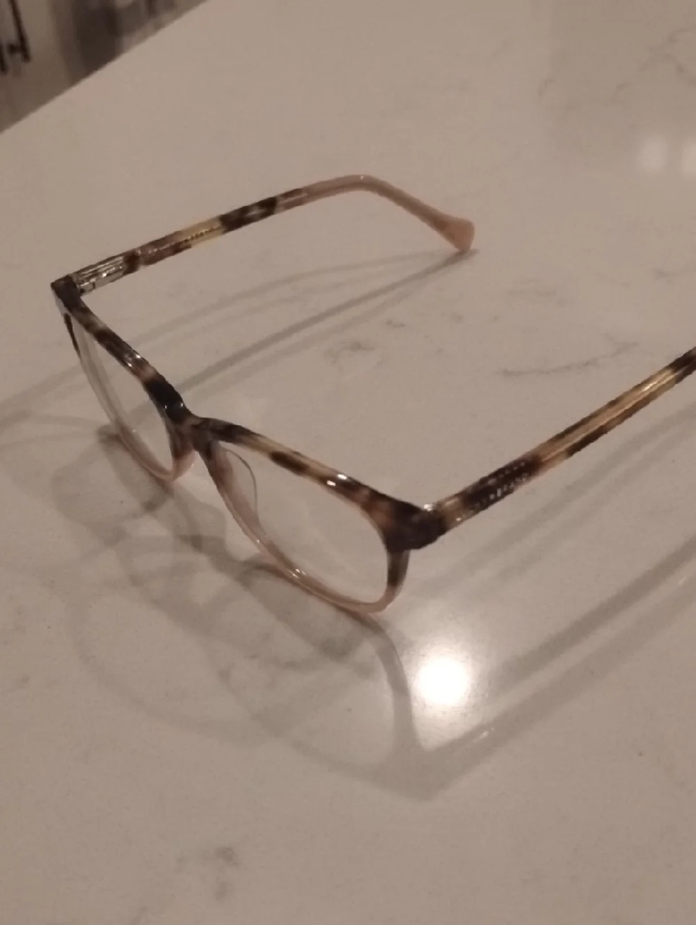 Lucky Brand Tortoiseshell Square Frame Glasses - Peach And Brown