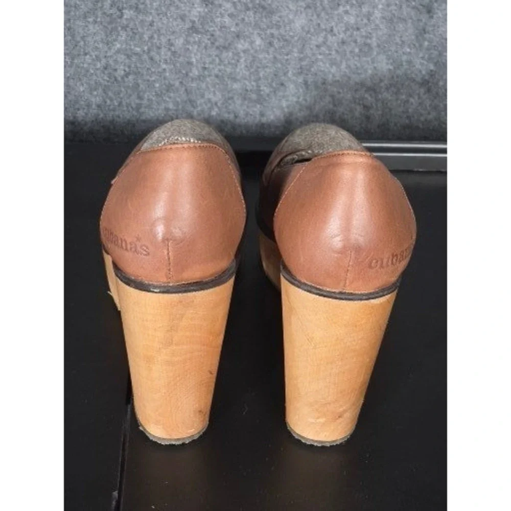 Cubanas leather platform