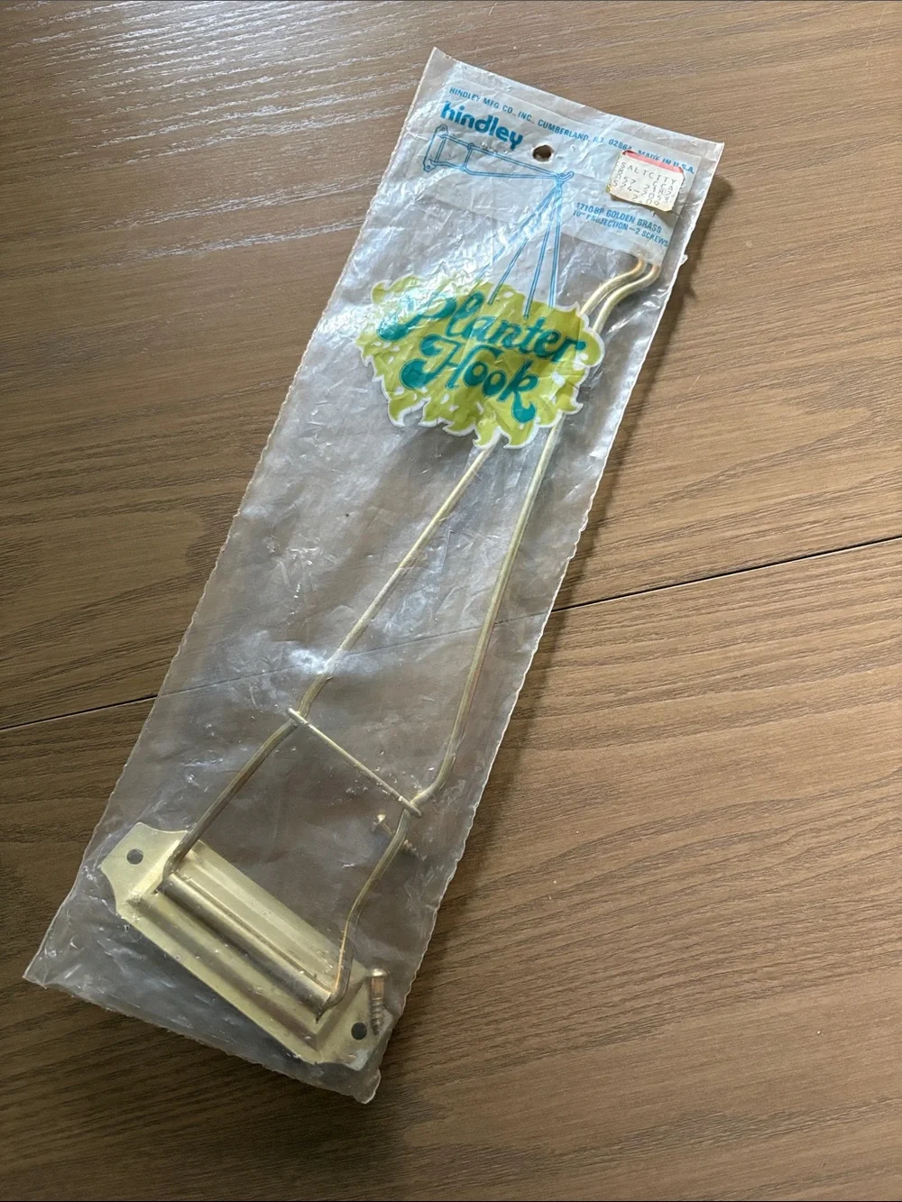 vintage golden brass planter hook plant hanger