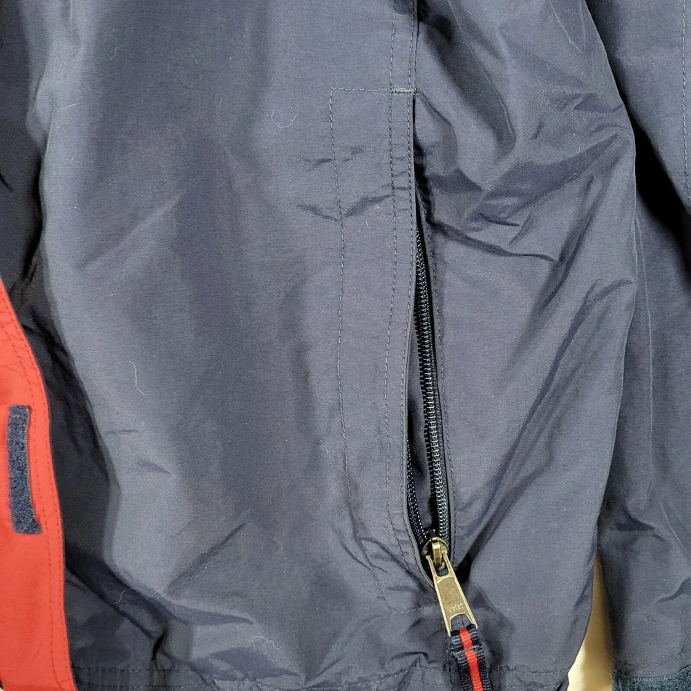 L.L. Bean Men's Large Blue Red Trim 3-in-1 Jacket Extra Zipper for Fleece Lining