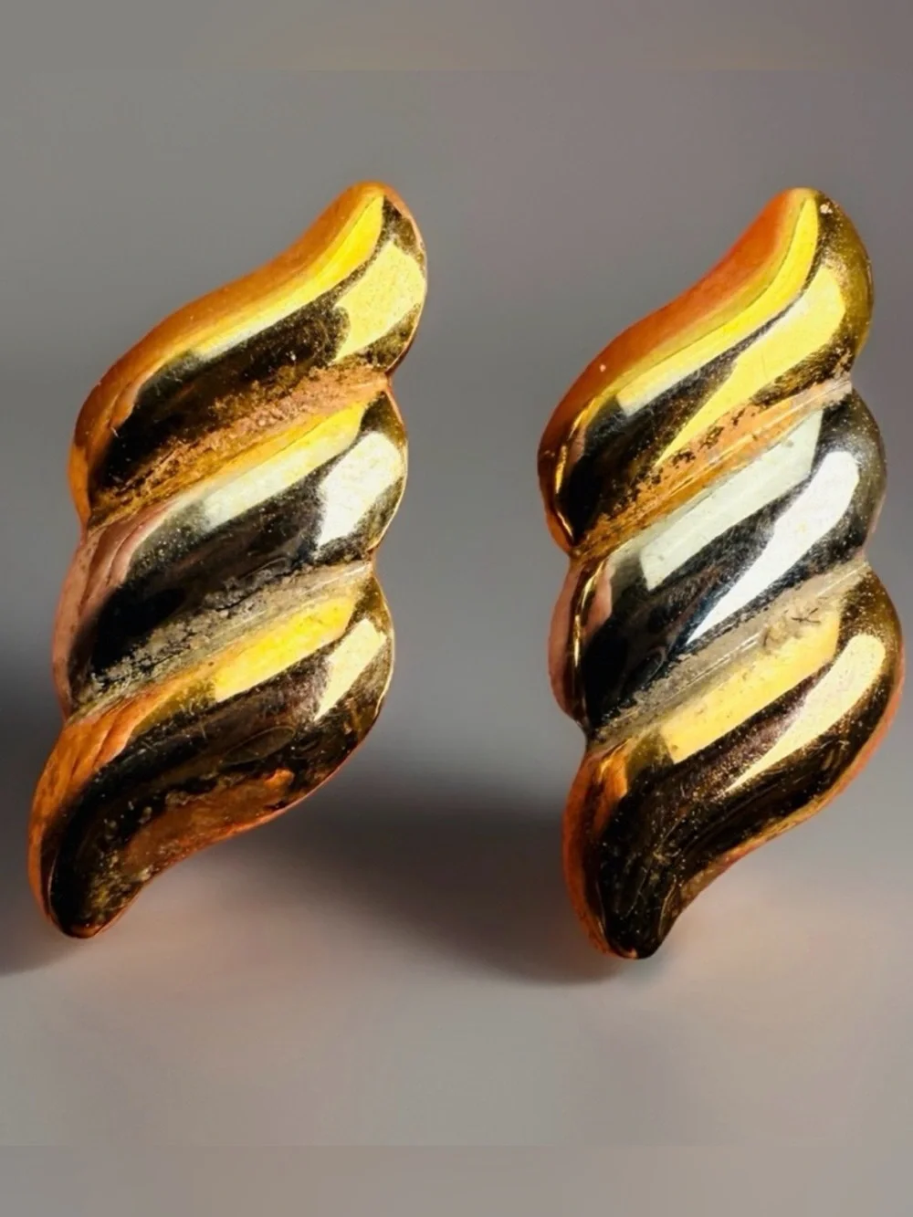 Goldtone and Silvertone vintage pierced post earrings