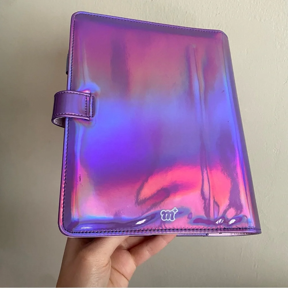 Small Iridescent Purple Binder with Removable Monthly Tabs