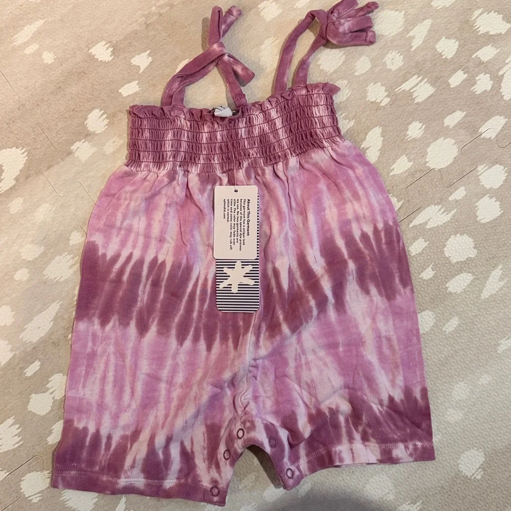 NWT Splendid Pink Tie-Dye Kids‎ One Piece 6-12