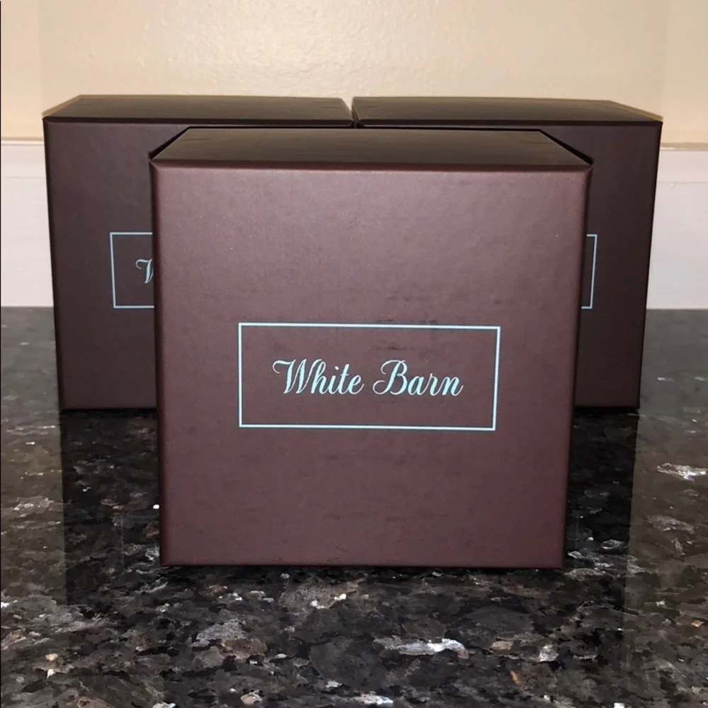 New 3 Pack White Barn Small Candle Gift Boxes