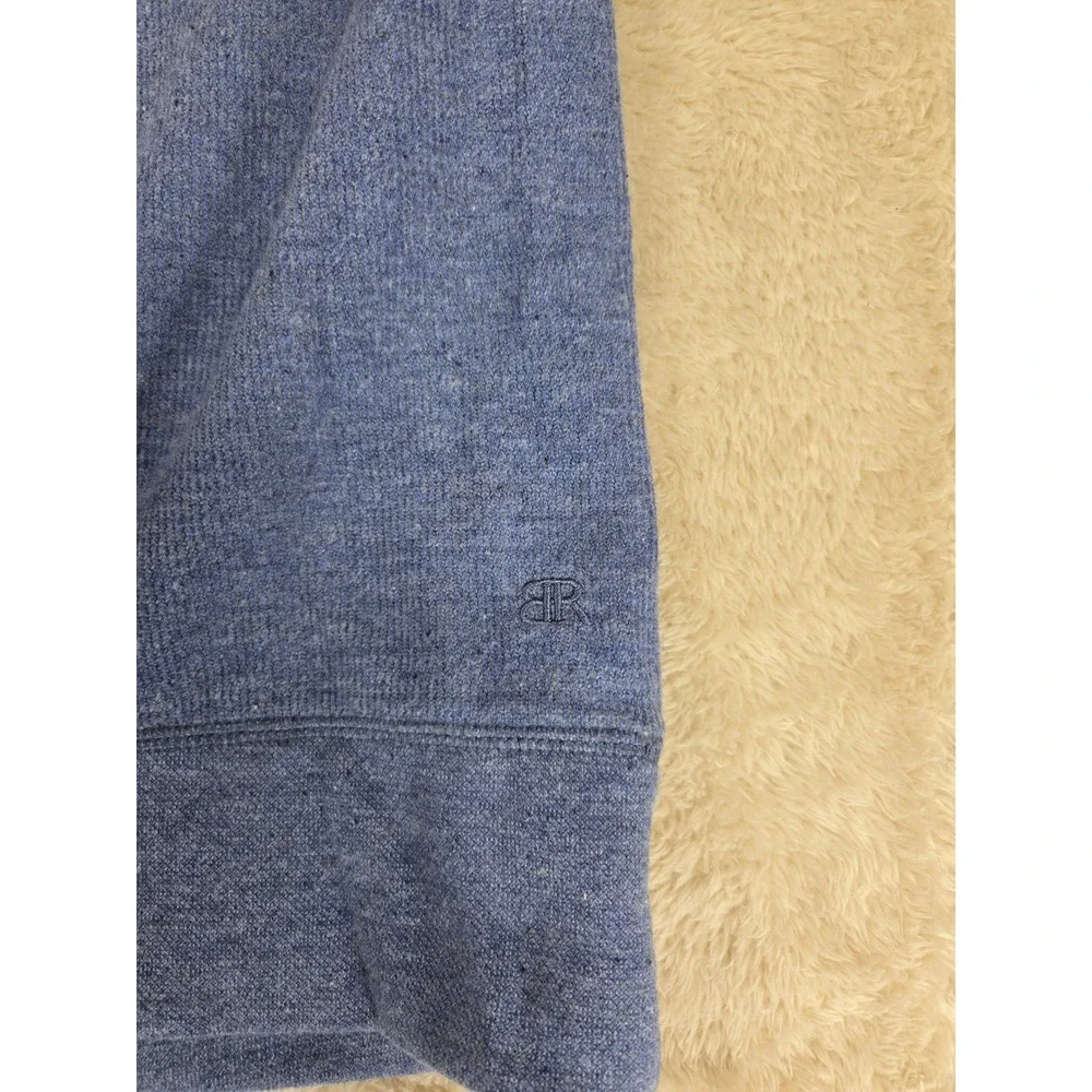 Banana Republic Mens Heathered Blue‎ Crew Neck Raglan Sleeve Sweatshirt XL
