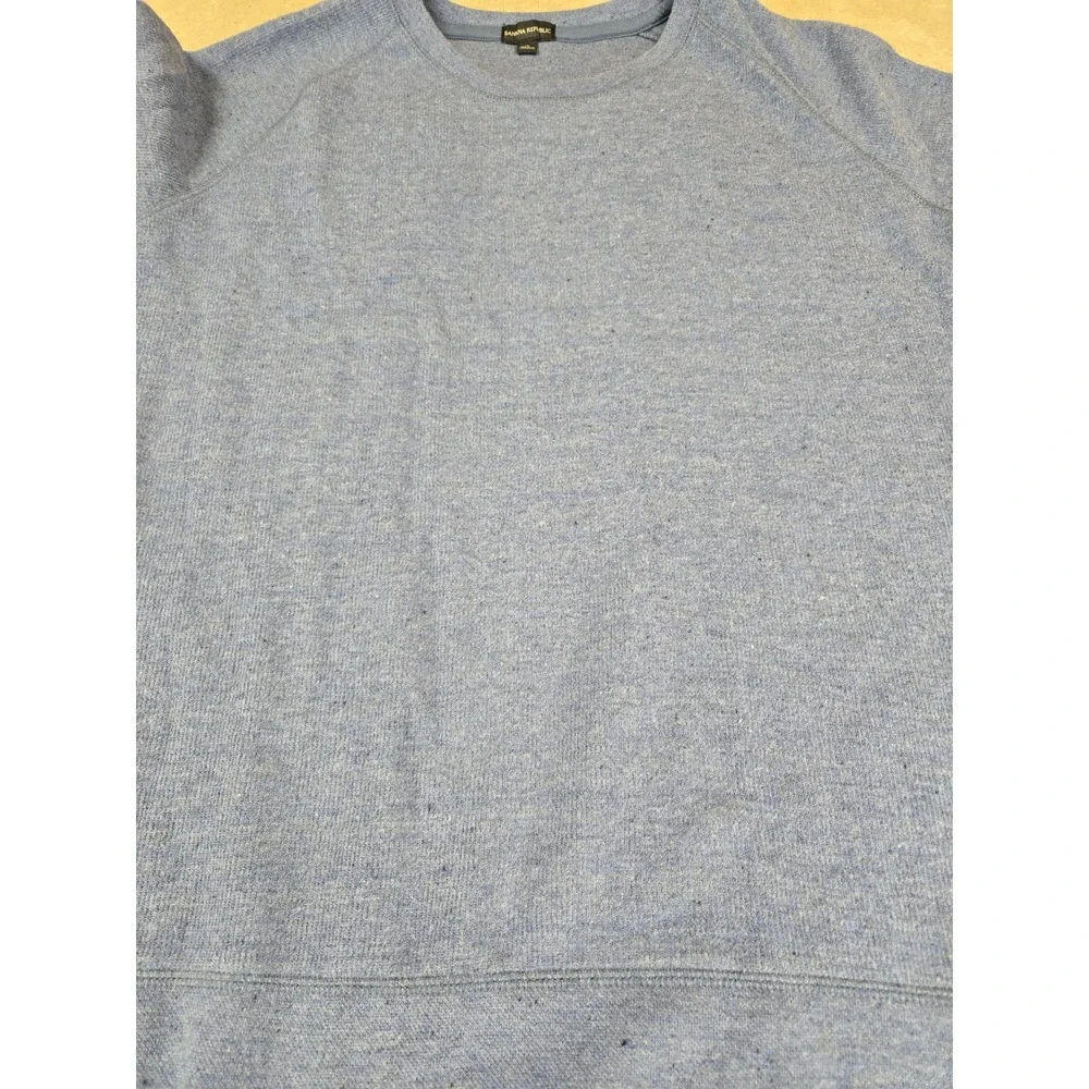 Banana Republic Mens Heathered Blue‎ Crew Neck Raglan Sleeve Sweatshirt XL