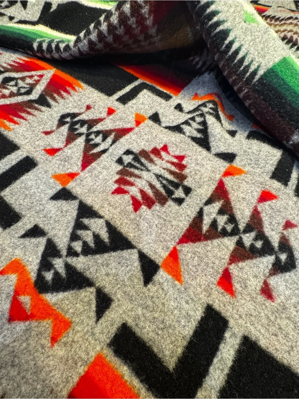 Vintage Pendleton Beaver State Wool Blend Blanket Native 71” x 59”