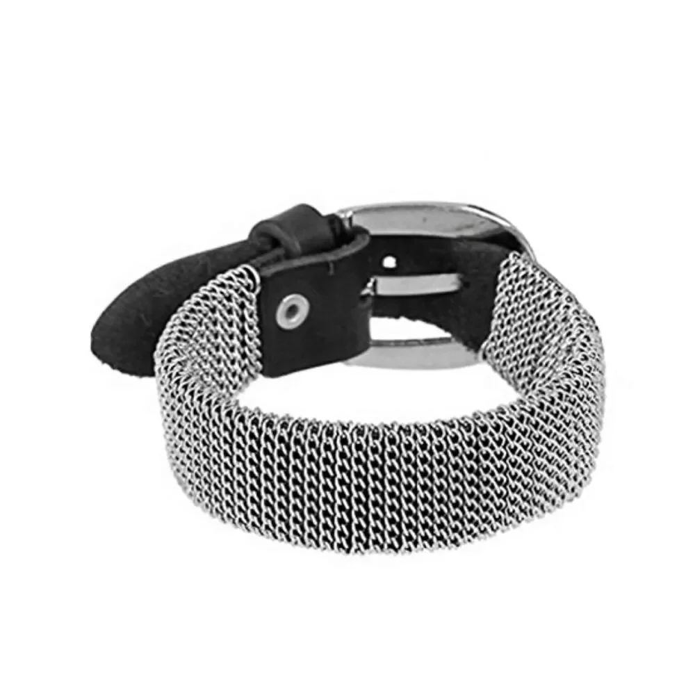 Spikes Genuine Leather chain wrapped