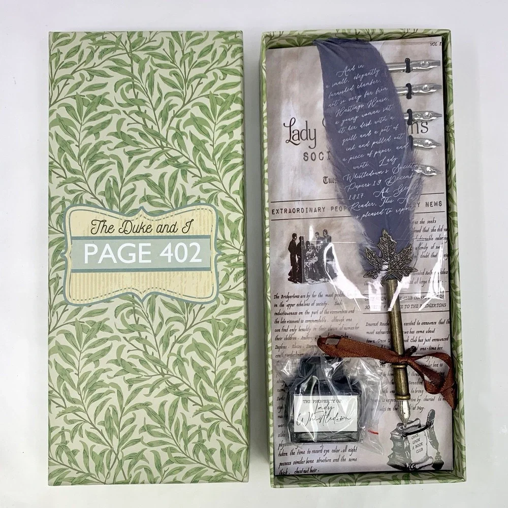 Bridgerton Quill & Ink Calligraphy Set Lady Whistledown Special Edition Gift New