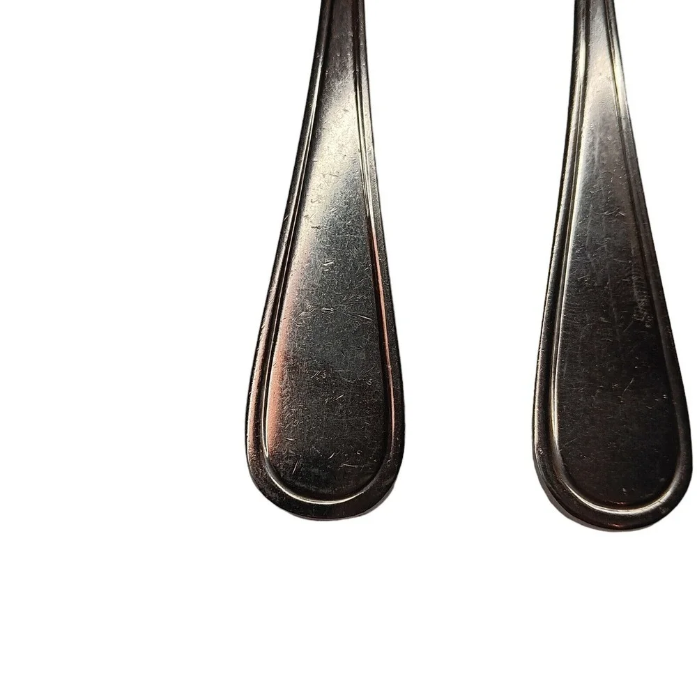 3 Stainless DJ‎ Korea Replacement Dinner Forks Glossy Round Tip Outline