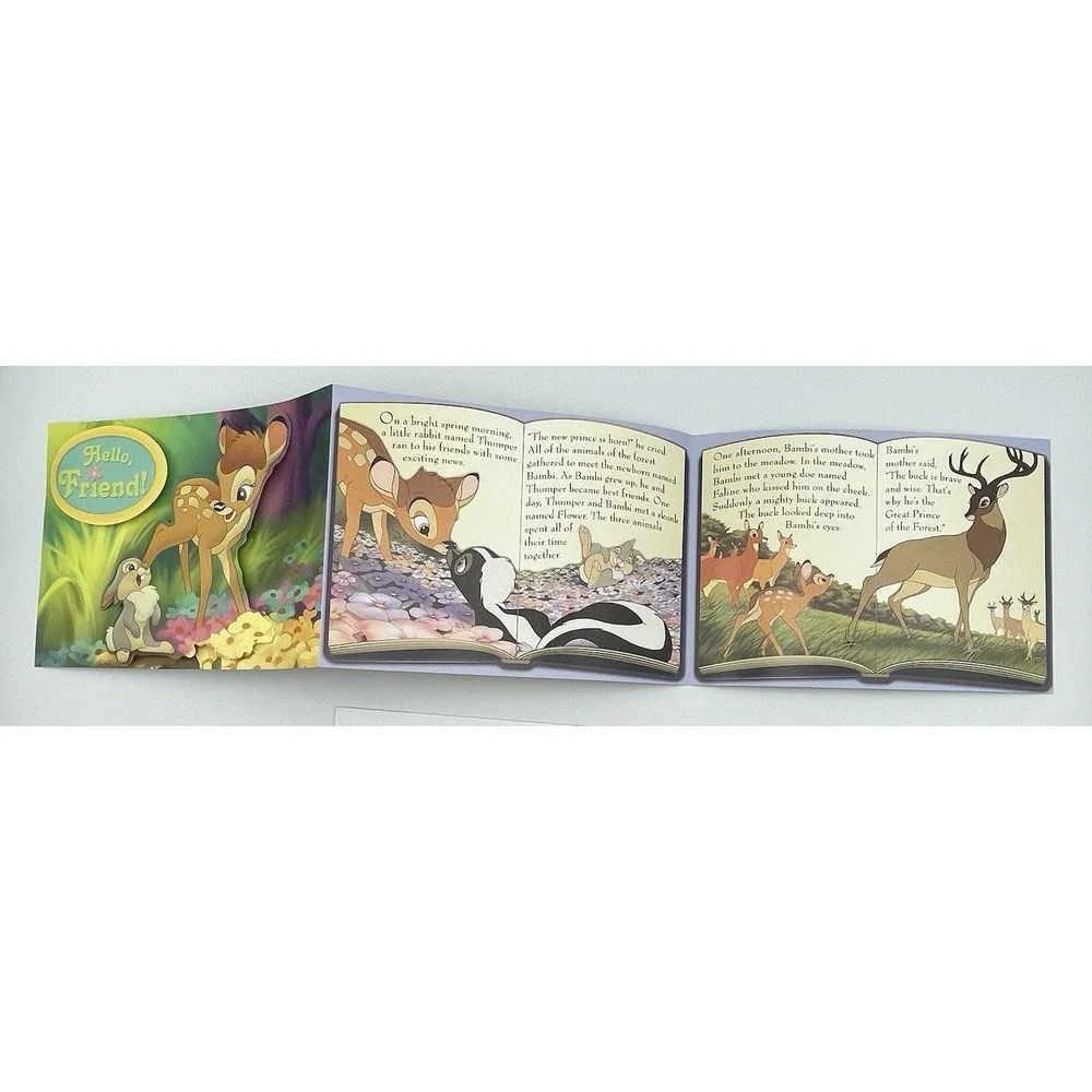 Disney Bambi Thumper Pop-Up Fold Out Story Greeting Card 2007 New‎ Seasons 5 X 7