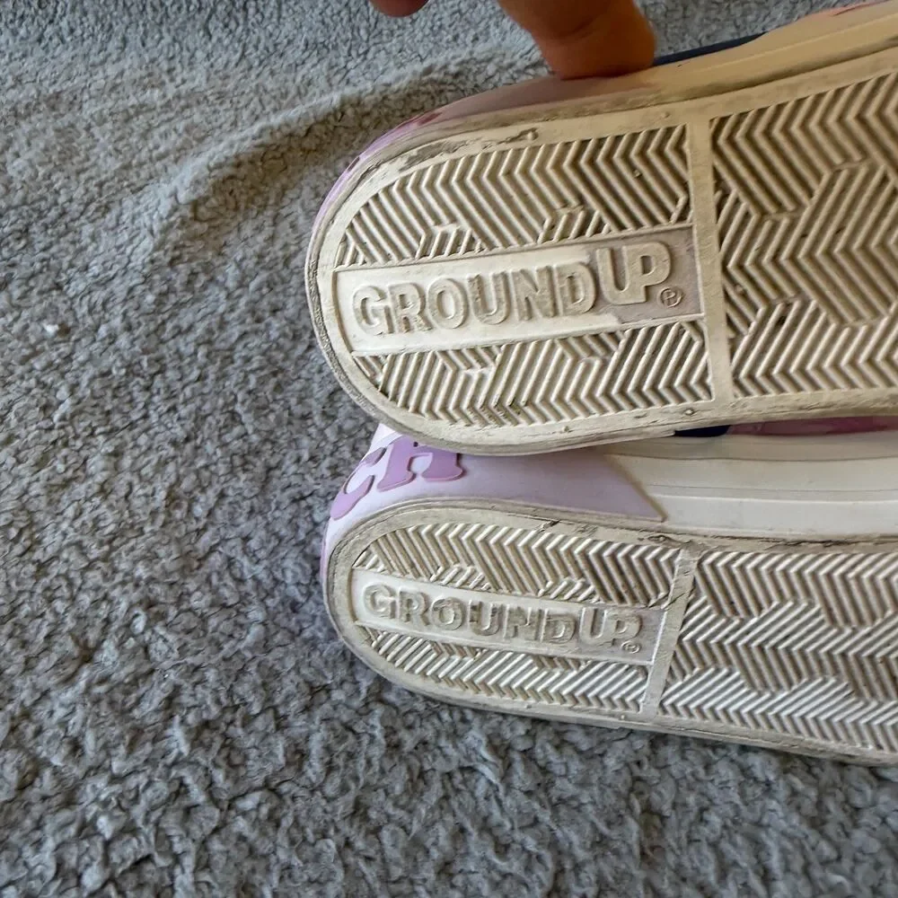 DISNEY Stitch & Angel Sneakers Womens 7 Low Top Slip-on Pink Shoes Ground Up