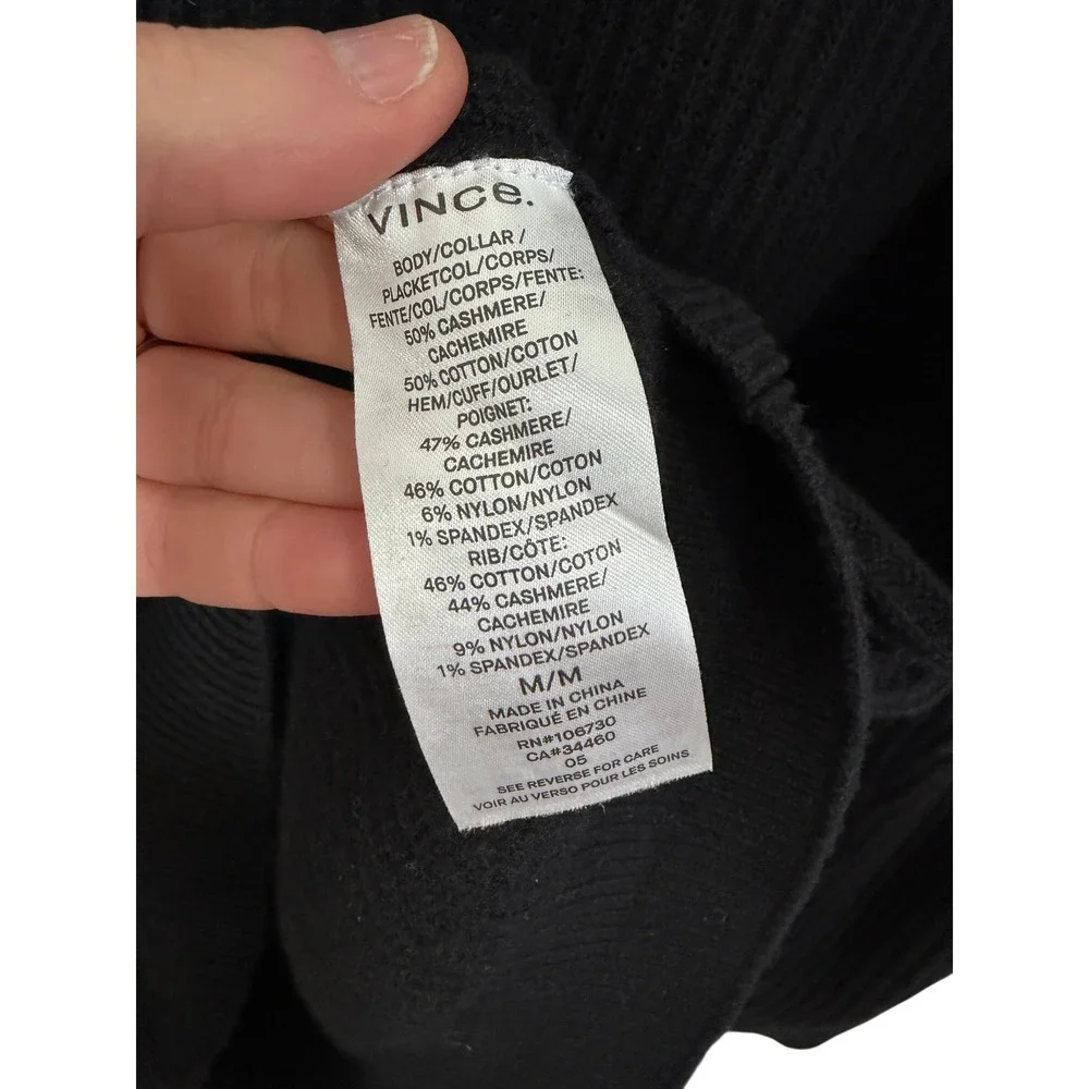 Vince black ribbed
