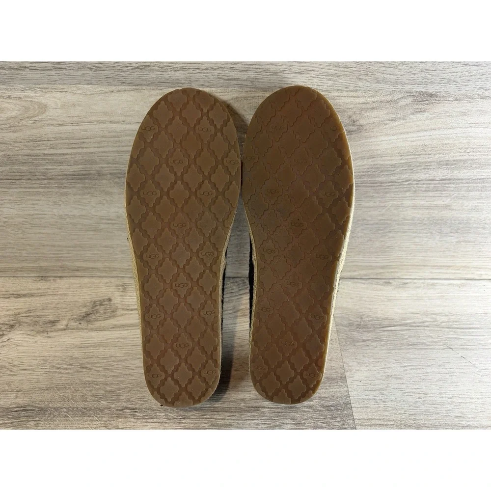 UGG Tassy Eyelet Black Comfortable Casual Flat Shoes 1004022K Youth Size 6