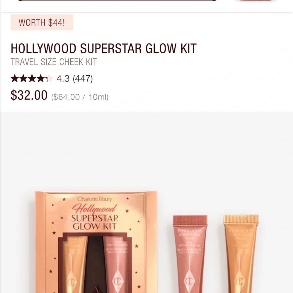 Charlotte Tilbury travel size