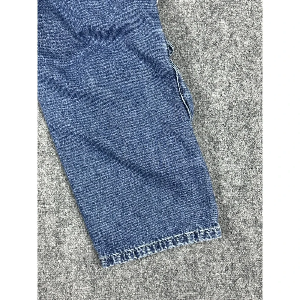 Zara Kids Blue Denim Multi-Pocket Cargo Jeans Size 6 Streetwear Y2K