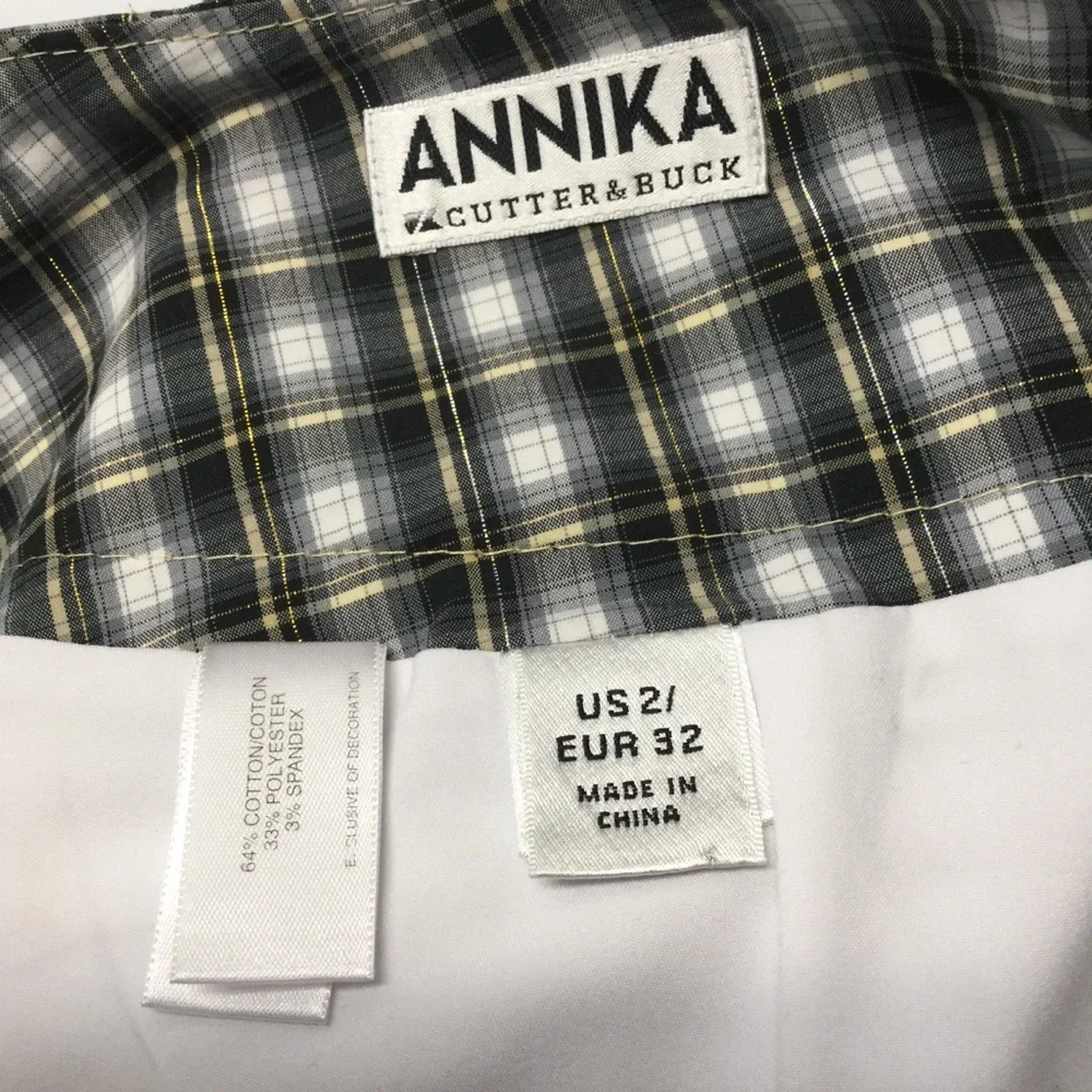 Cutter & Buck plaid golf