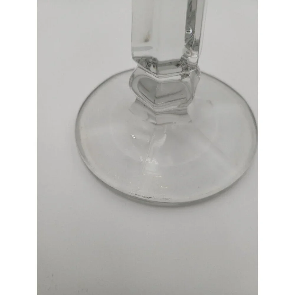 Vintage Cut Crystal and Etched Base Heisey Candlesticks 10 Inch With Diamond‎ H