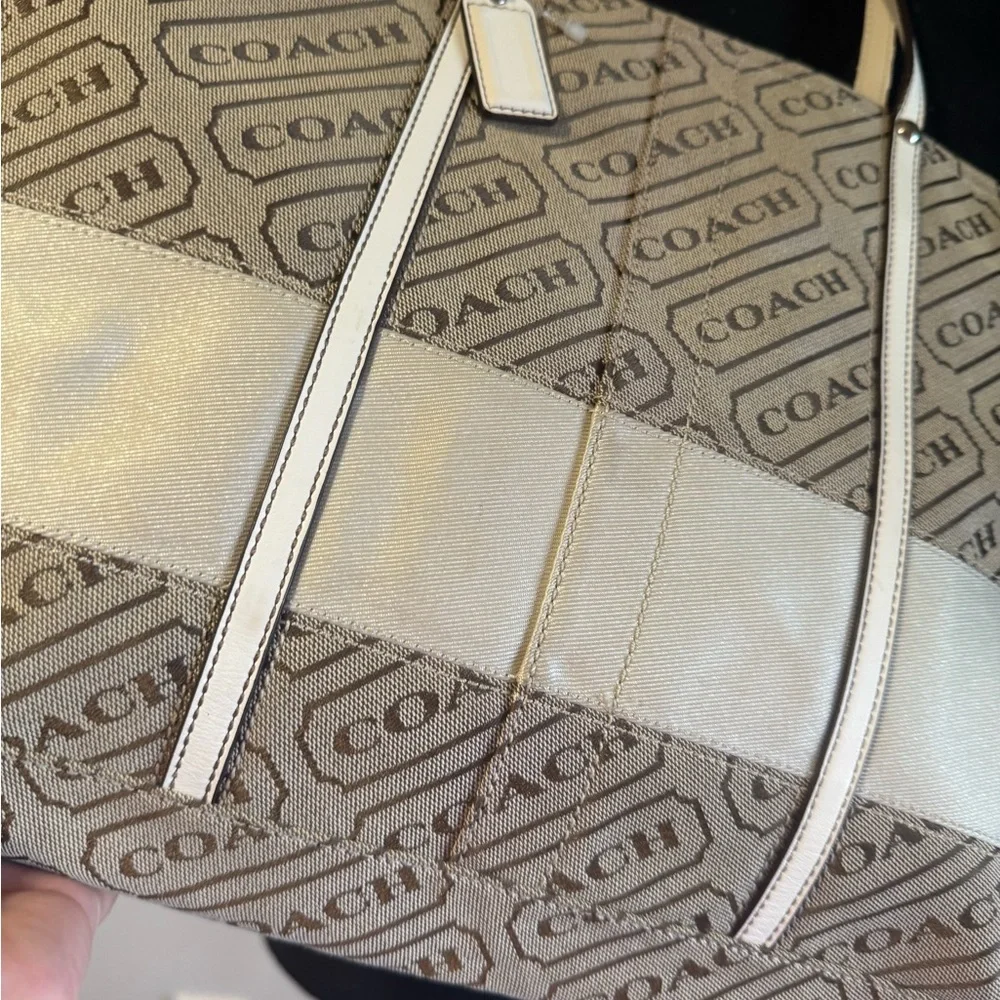 Coach tan canvas