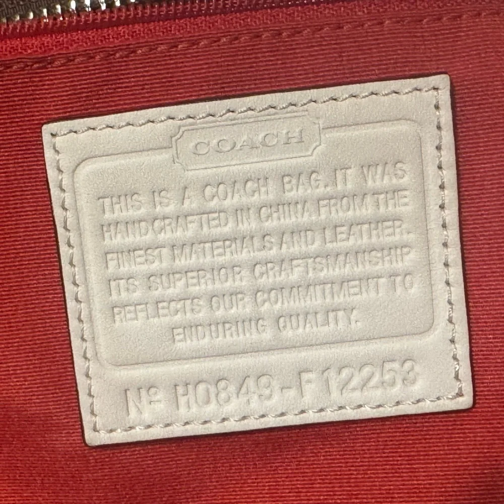 Coach tan canvas
