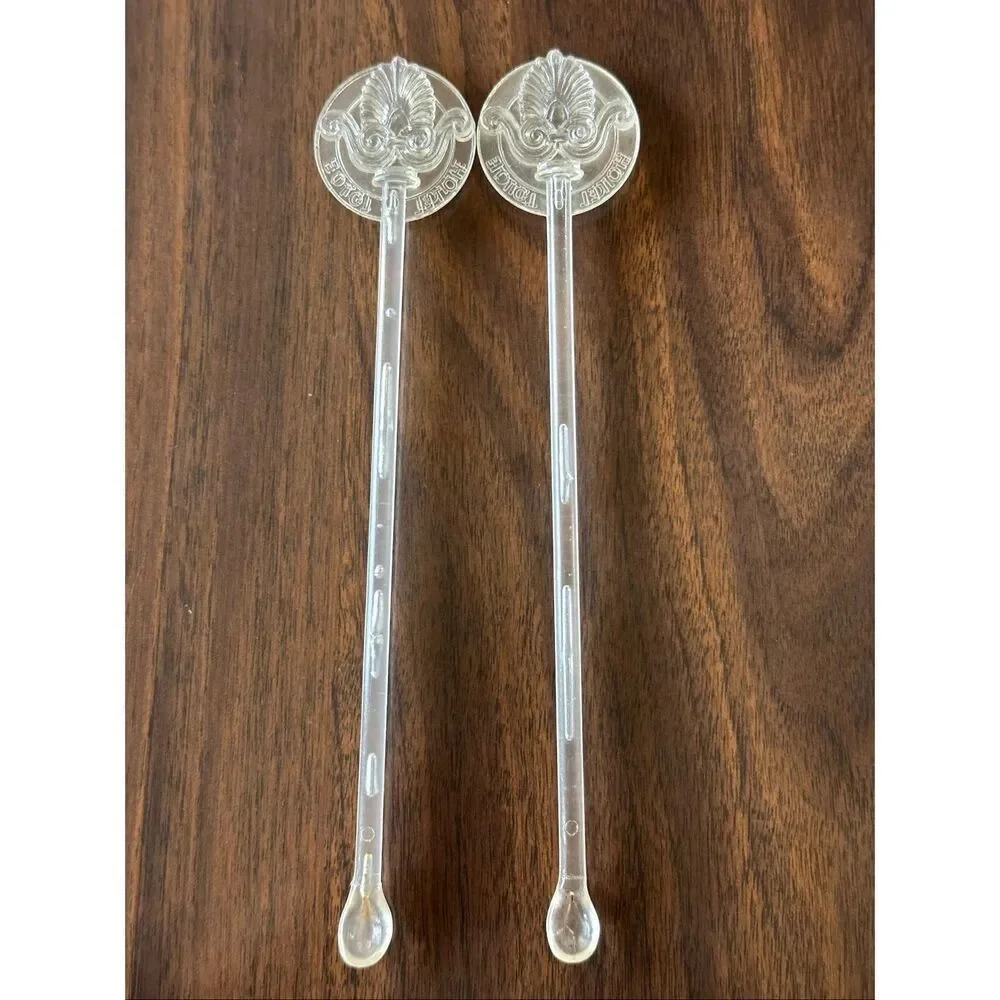 Vintage Hotel Swizzle Stick Drink Cocktail Spoon Stirrer Barware Collectible