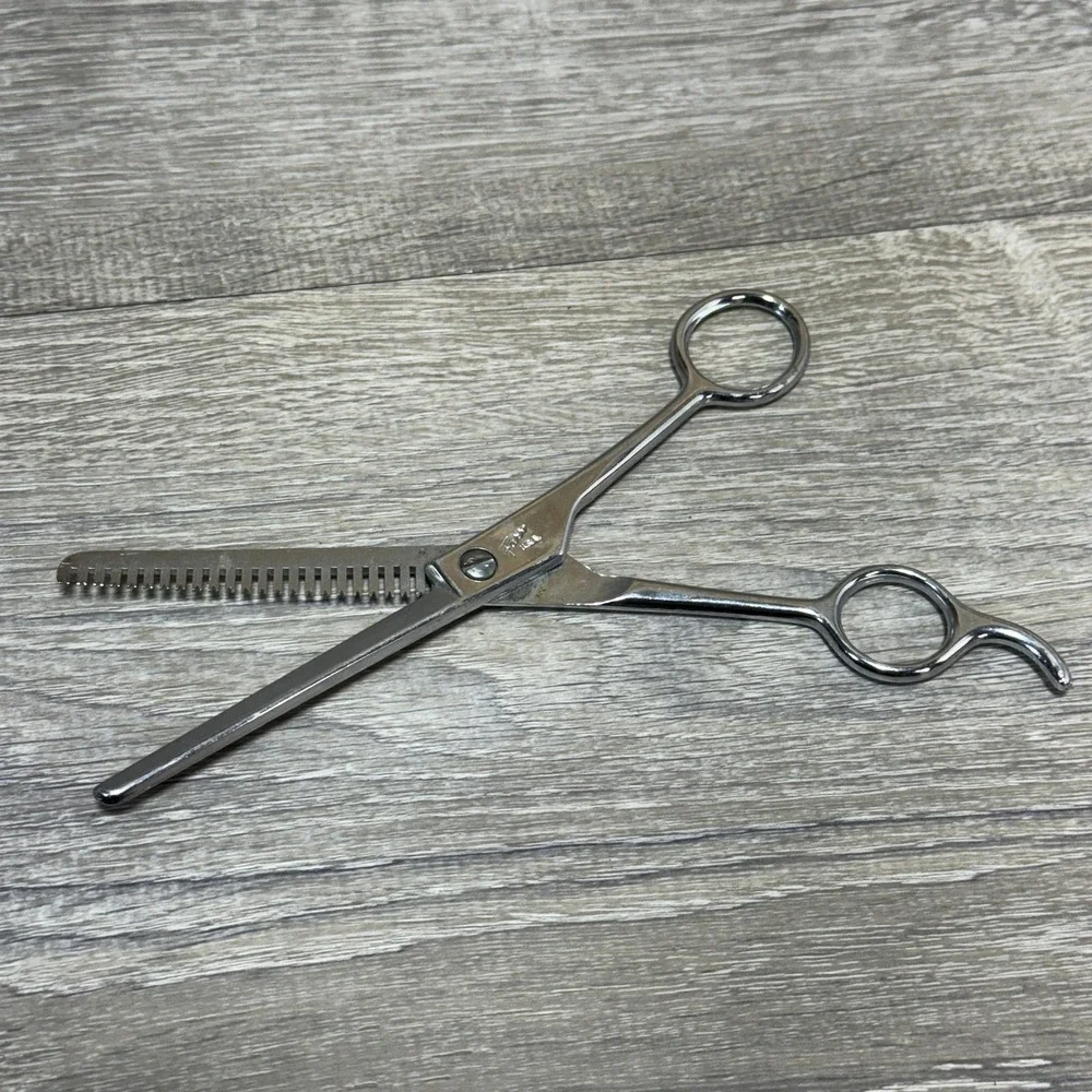 Faro Barber Hair Thinning Shears Scissors Texturizing with Tang Made in USA‎ vtg