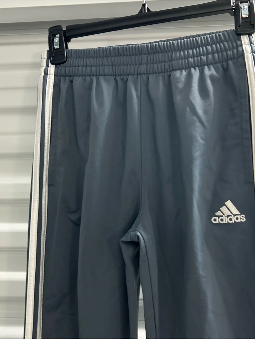 adidas Kids Black Joggers with White Three-Stripes
