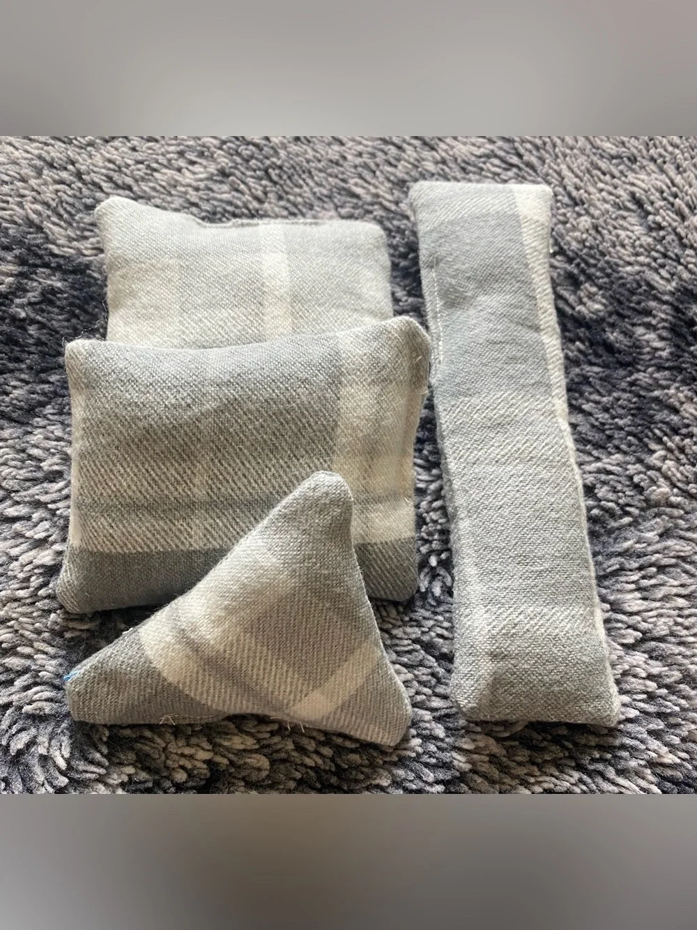 Handmade grey white