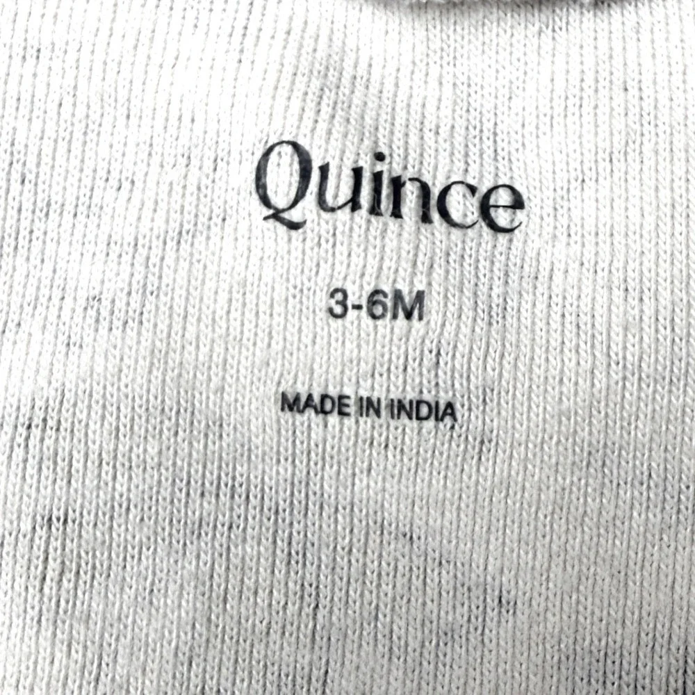 Quince Cream Butterfly Floral Organic Cotton Footed Sleeper 3-6M Baby Pajamas
