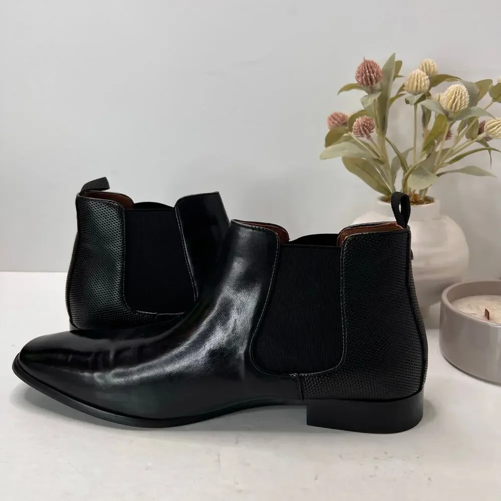 Tommy Hilfiger Sesame Chelsea Pull On Boots Black Memory Foam Men 13 Tried On