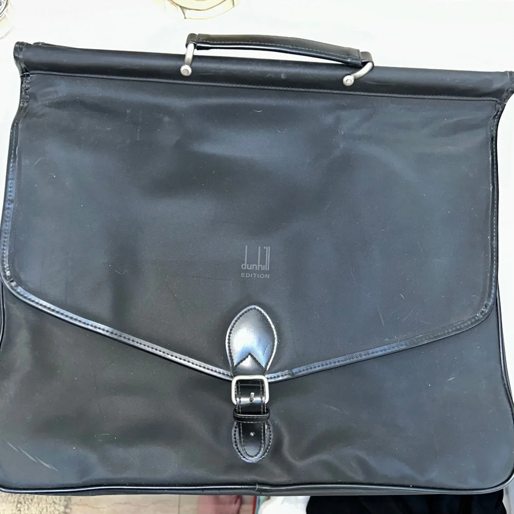 Dunhill black leather