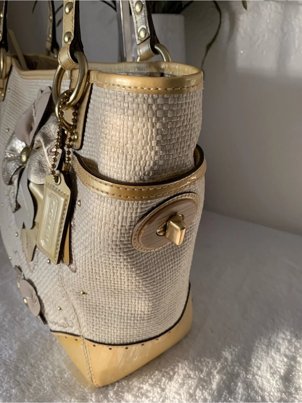 Coach tote woven