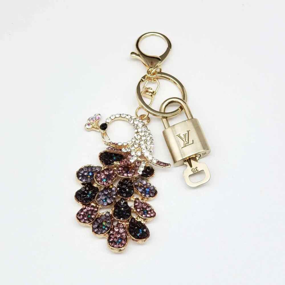 Authentic Louis Vuitton Gold Padlock 🔑 Unbranded Keychain Bag Charm LV