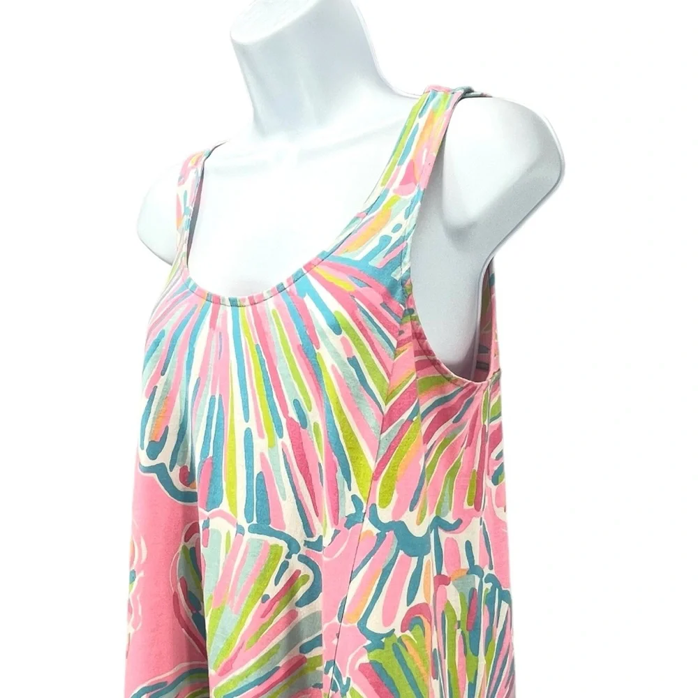 Lilly Pulitzer Women XS Multicolor Racer Back Pima‎ Cotton Casual Comfort Dress