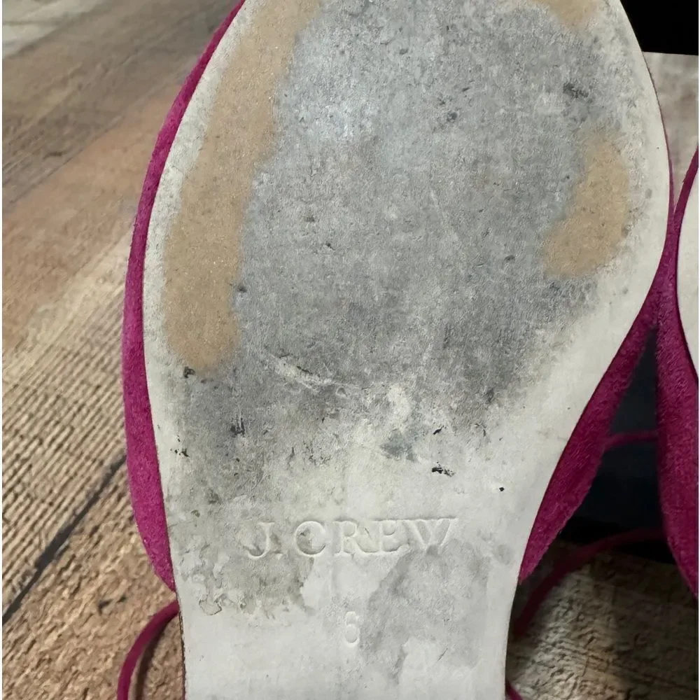 J. Crew Suede Lace-Up Pointed Toe Flats
