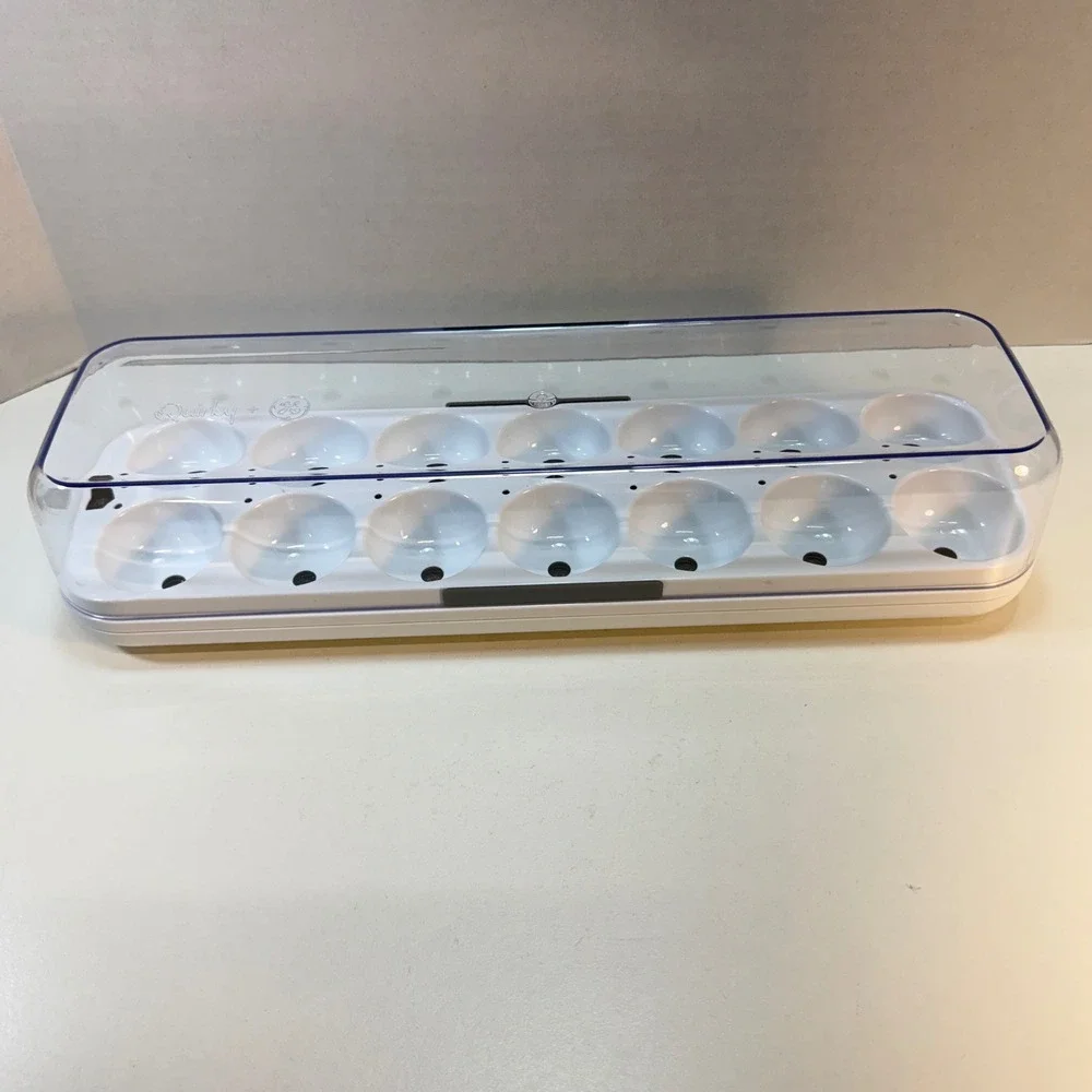 Quirky‎ GE Egg Minder Smart Egg Tray White Plastic Refrigerator Storage 14 READ