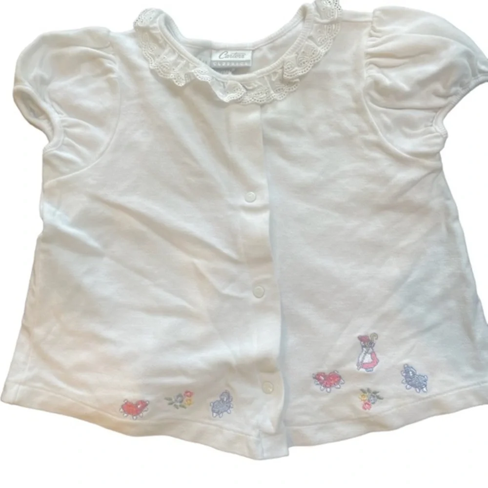 Vtg Carter’s Classics Cardigan Baby Girl Size 24m‎ Bo Peep Embroidery