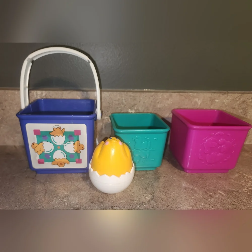 Colorful Vintage Stacking Toy 1995 Chick‎ Toddler Baby