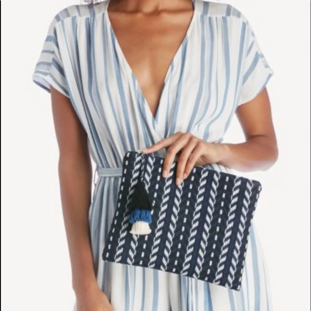 SolSociety‎ fabric embroidery pouch NWT