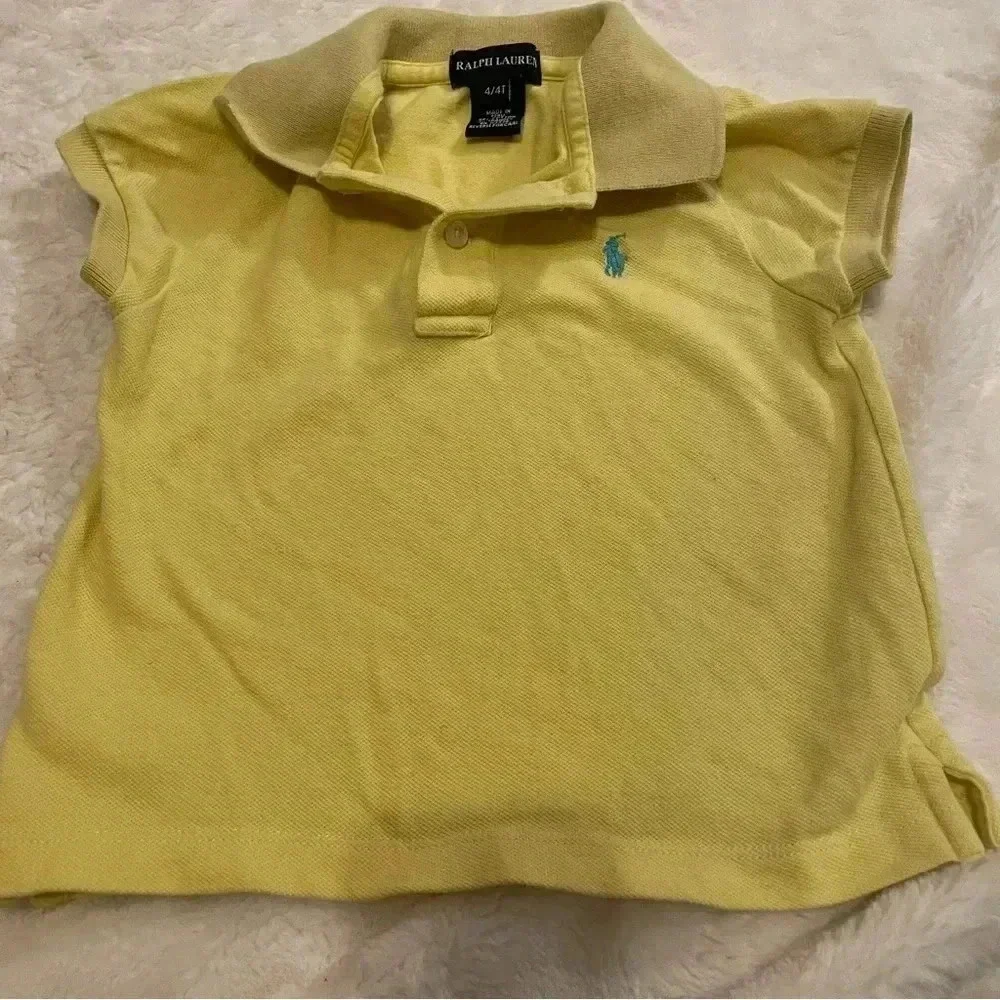 Ralph Lauren 4T yellow short sleeve‎ polo shirt