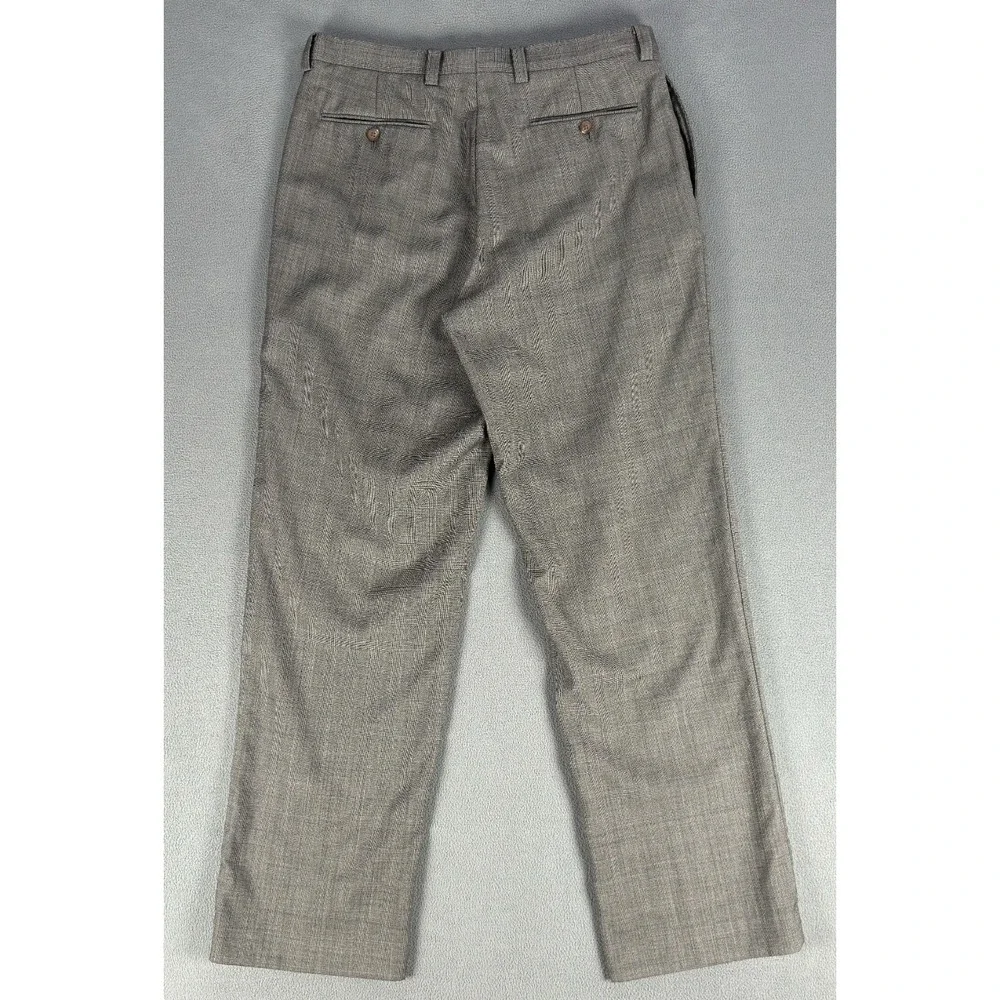 Lauren Ralph Lauren Pants Slacks Mens 33x32 Grey Glen Plaid Wool Old Money