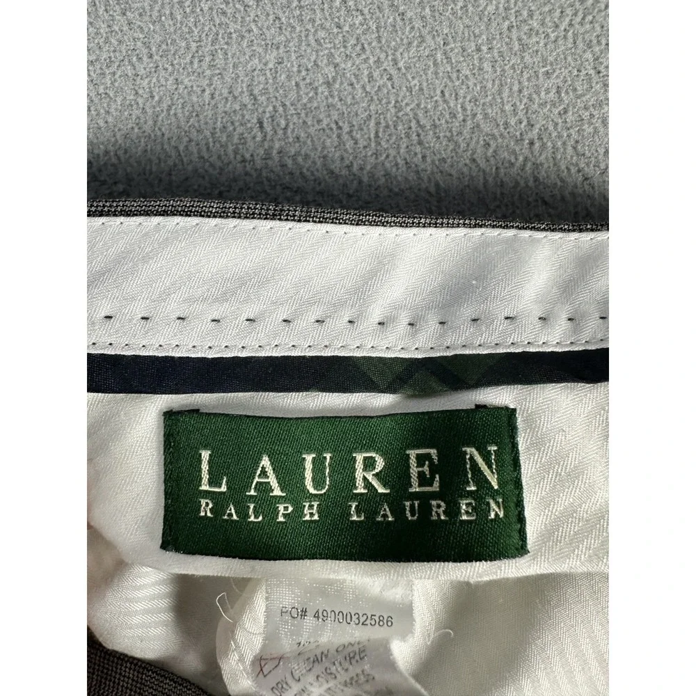 Lauren Ralph Lauren Pants Slacks Mens 33x32 Grey Glen Plaid Wool Old Money