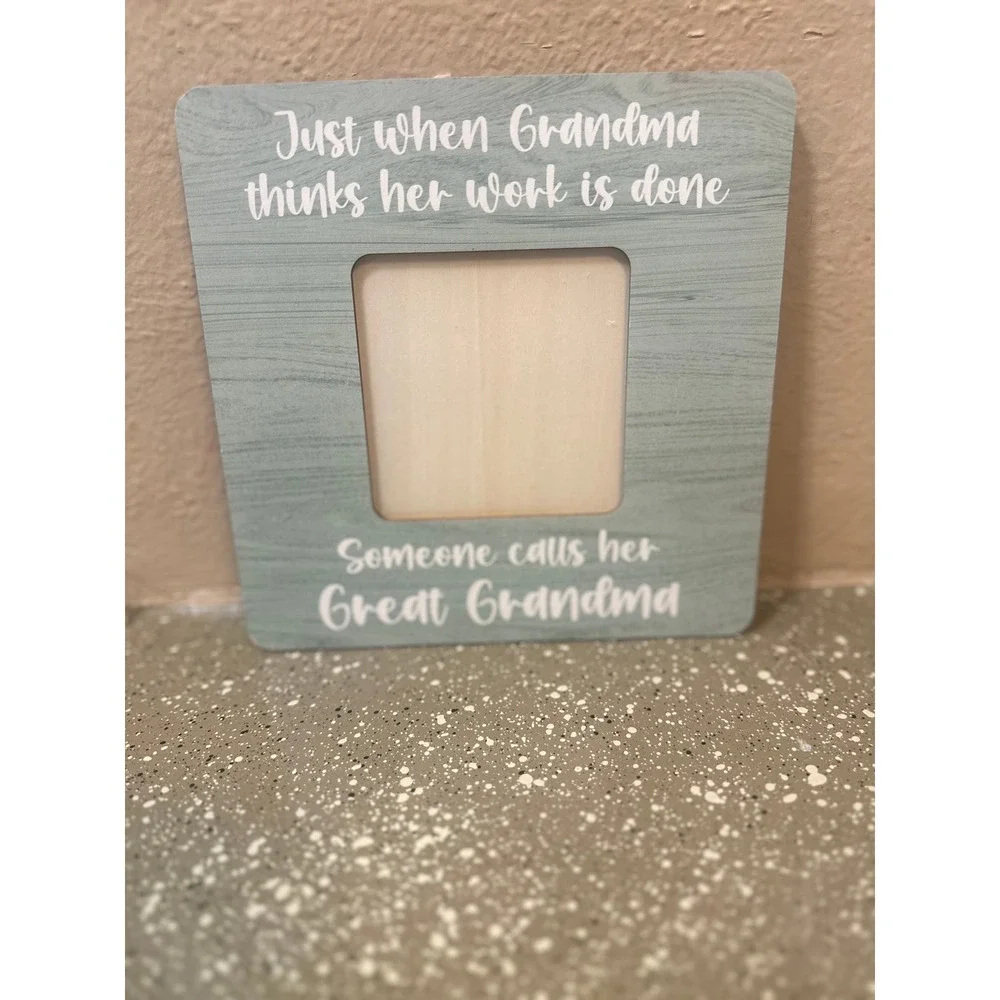 Great Grandma Photo Frame‎ Wood Wall Decor Gift